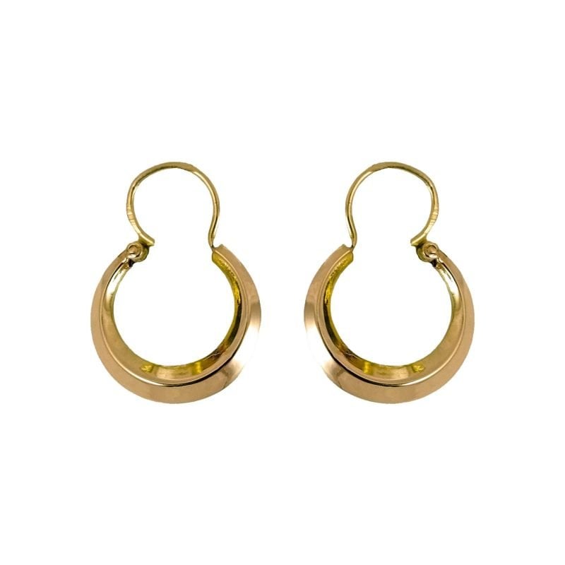 Aros argolla de oro amarillo modelo criolla grande
