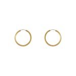 Aros argolla de oro amarillo nacional con borde frontal