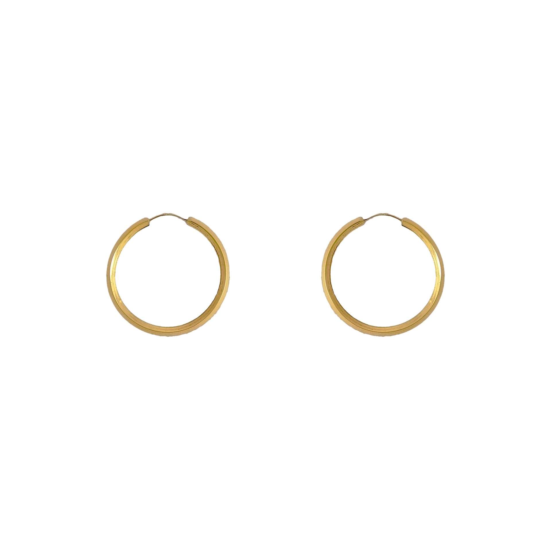 Aros argolla de oro amarillo nacional con forma de corazón