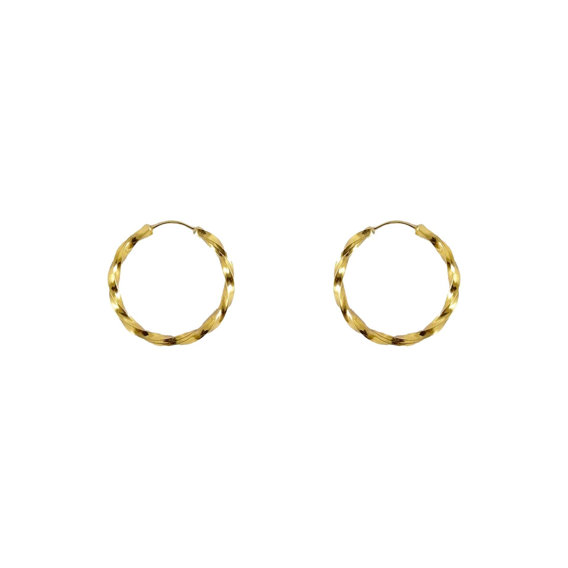 Aros argolla de oro amarillo nacional torneado - #20