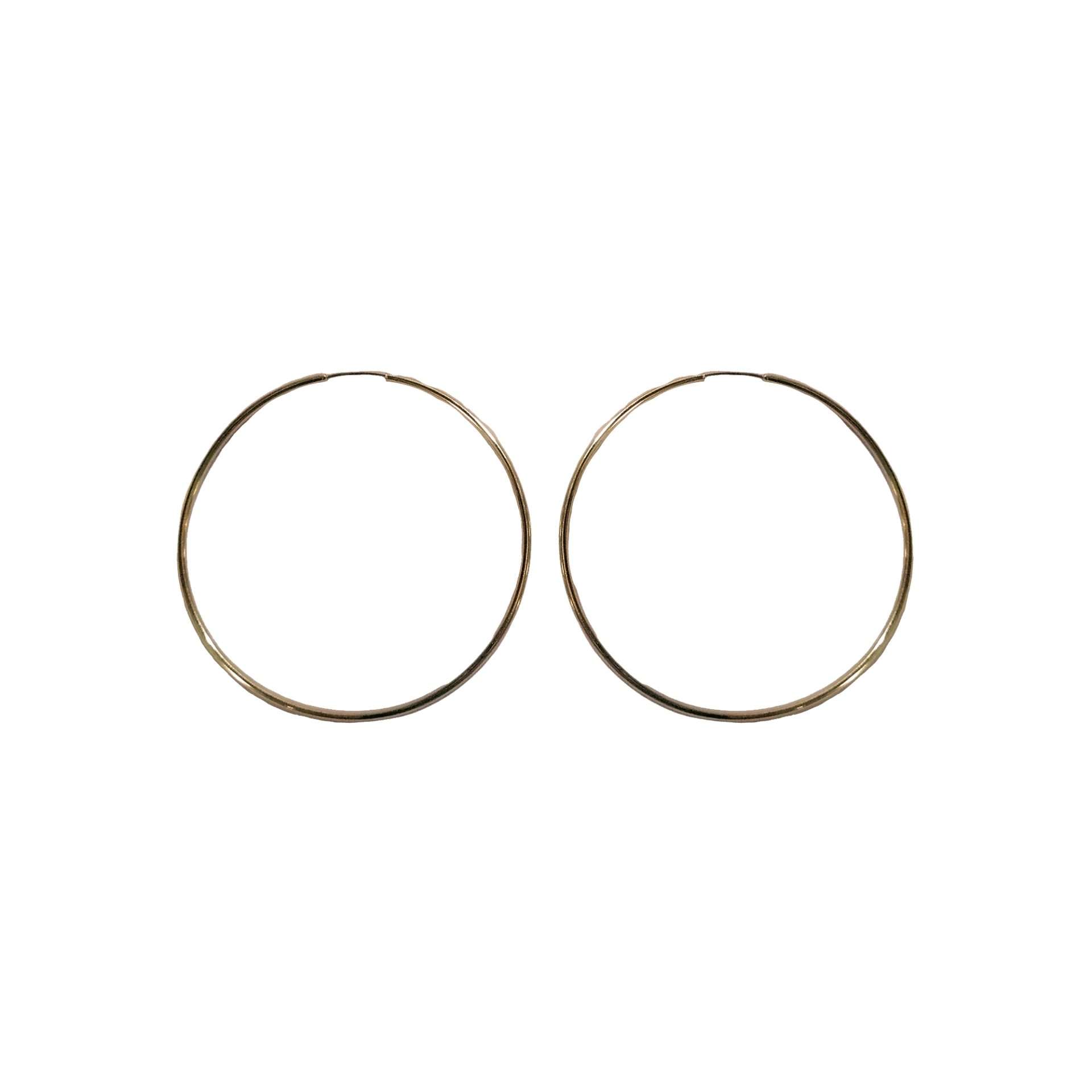 Aros argollas de oro amarillo nacional modelo circular grande fino