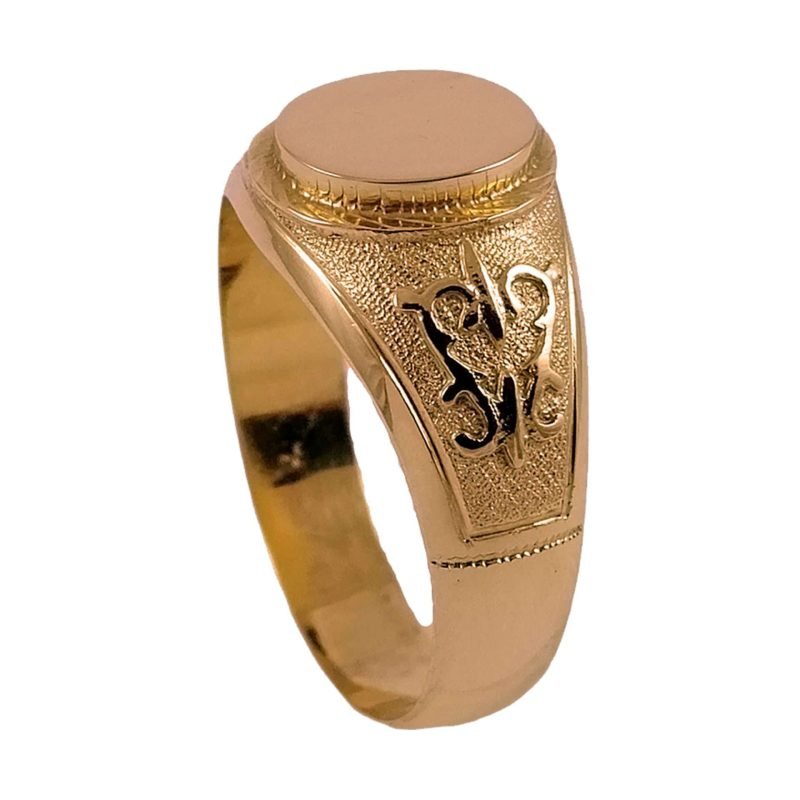 Carretón de oro amarillo nacional modelo sello ovalado