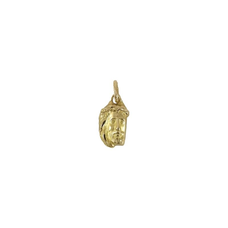 Dije de oro amarillo italiano modelo cara de Cristo sin tapa