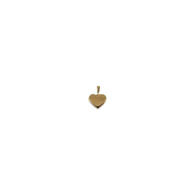 Dije de oro amarillo italiano modelo corazón plano