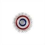Prendedor de plata filigrana modelo tricolor esmaltado