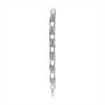 Pulsera de plata filigrana modelo esclava móvil con detalles de flores