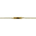 Pulsera de identidad de oro amarillo italiano modelo cadena barbada