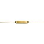 Pulsera de identidad de oro amarillo italiano modelo veneciana torcida