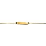 Pulsera de identidad en oro amarillo italiano modelo veneciana