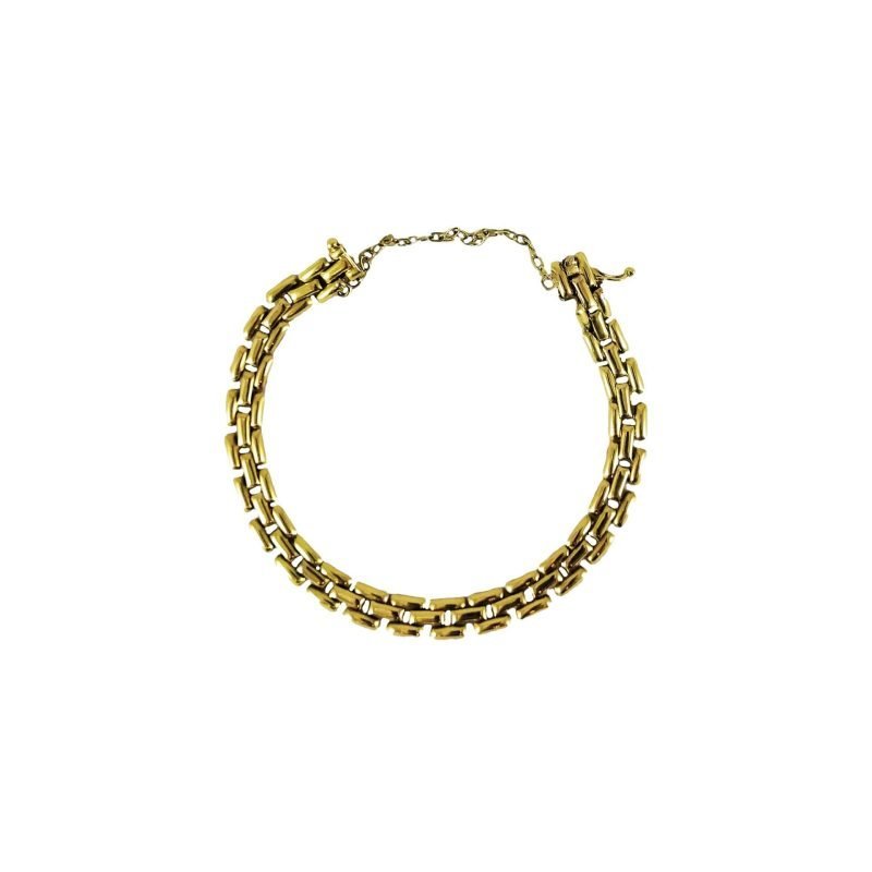 Pulsera de oro amarillo italiano modelo malla