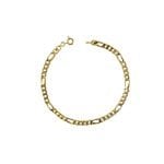 Pulsera de oro amarillo nacional modelo figaro 1x4