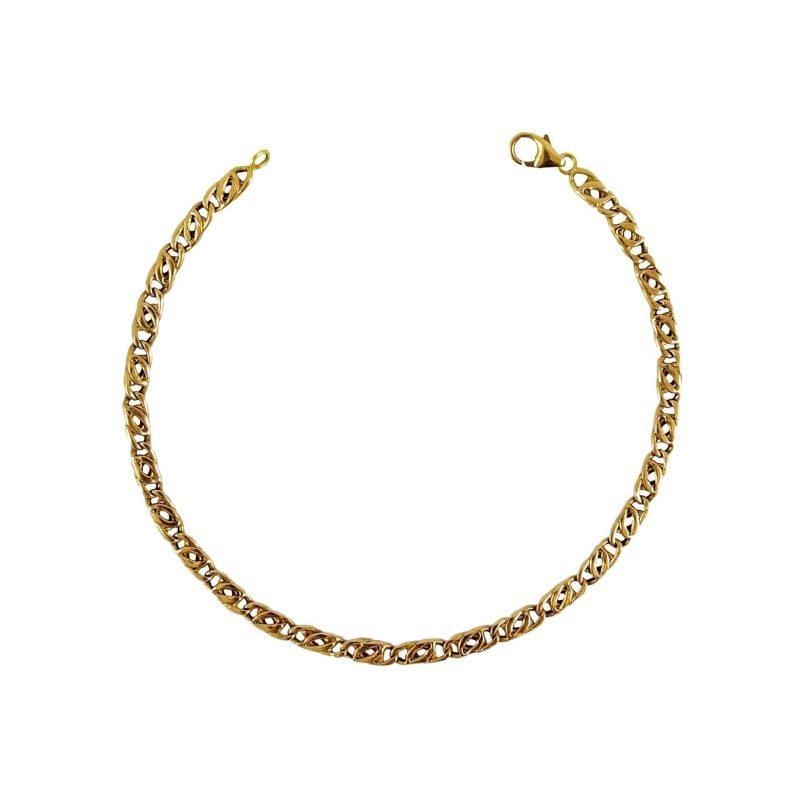 Pulsera de oro amarillo nacional modelo pescadito