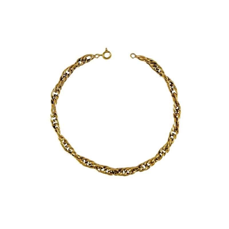 Pulsera de oro amarillo nacional modelo piola