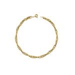 Pulsera de oro amarillo nacional modelo piola gruesa