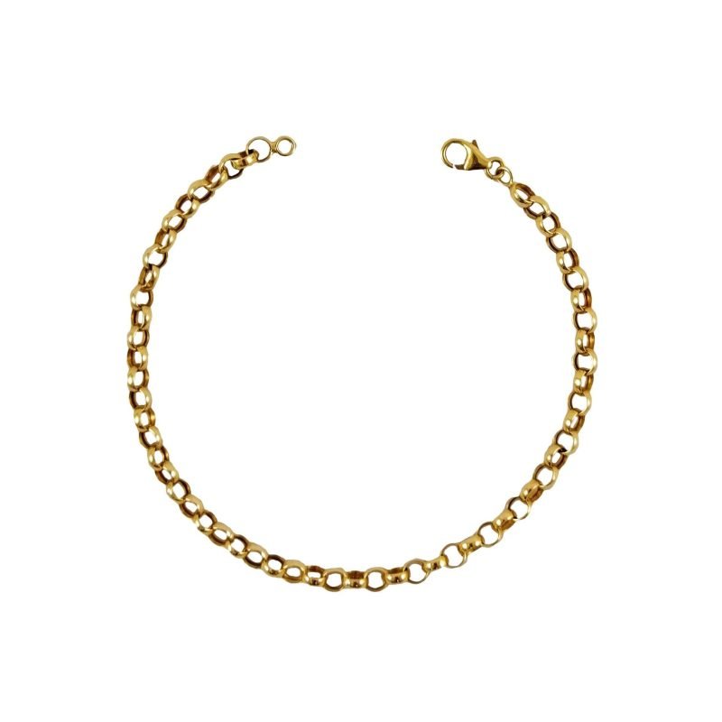 Pulsera de oro amarillo nacional modelo roló gruesa