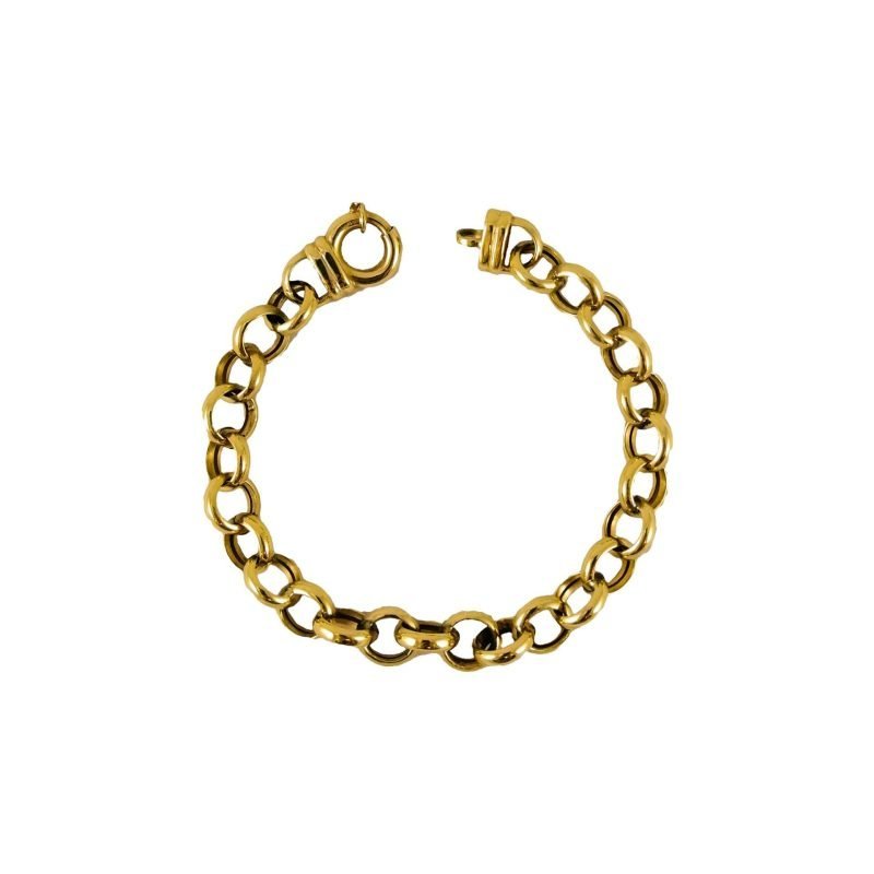 Pulsera de oro amarillo nacional modelo roló gruesa