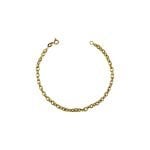 Pulsera de oro amarillo nacional modelo roló ovalado
