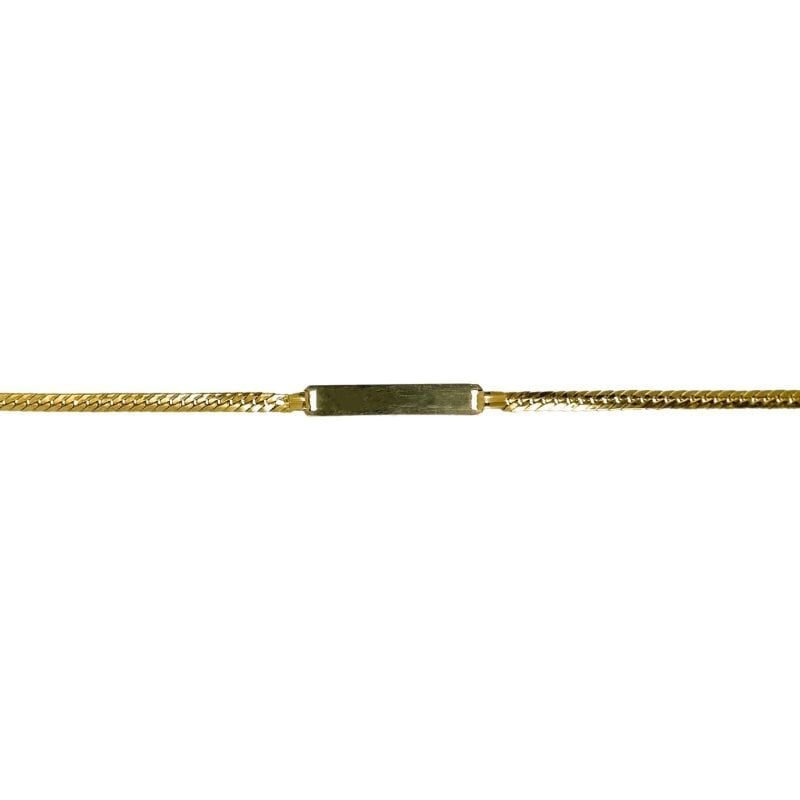 Pulsera identidad de oro amarillo italiano modelo cola de topo
