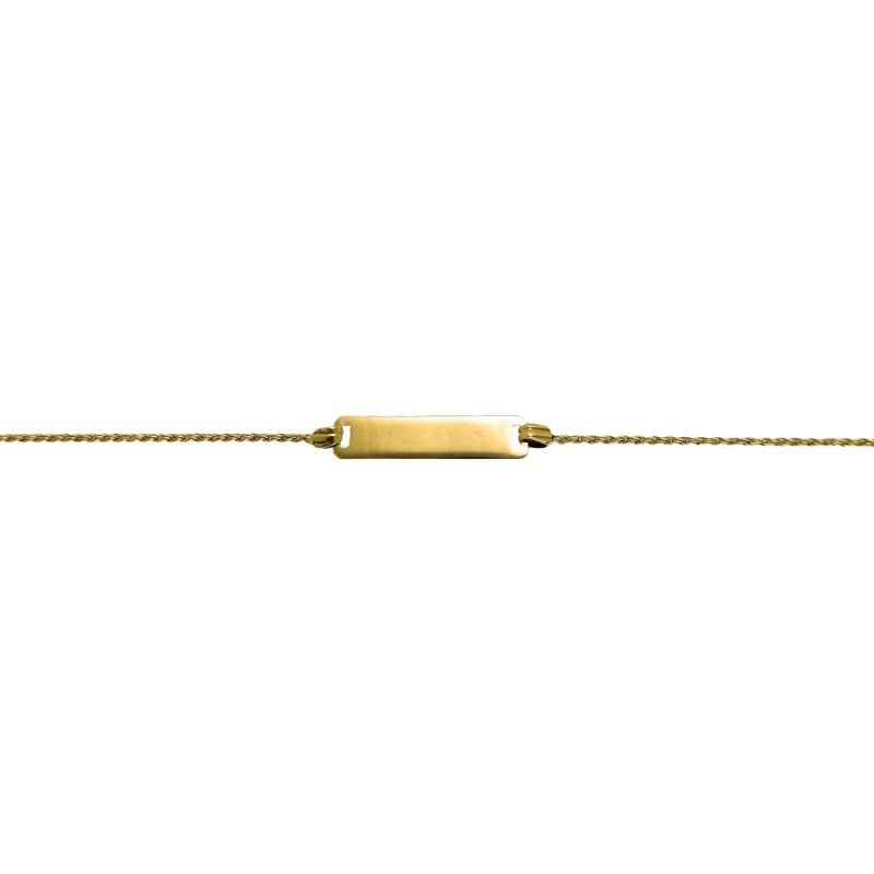 Pulsera identidad de oro amarillo italiano modelo piolita