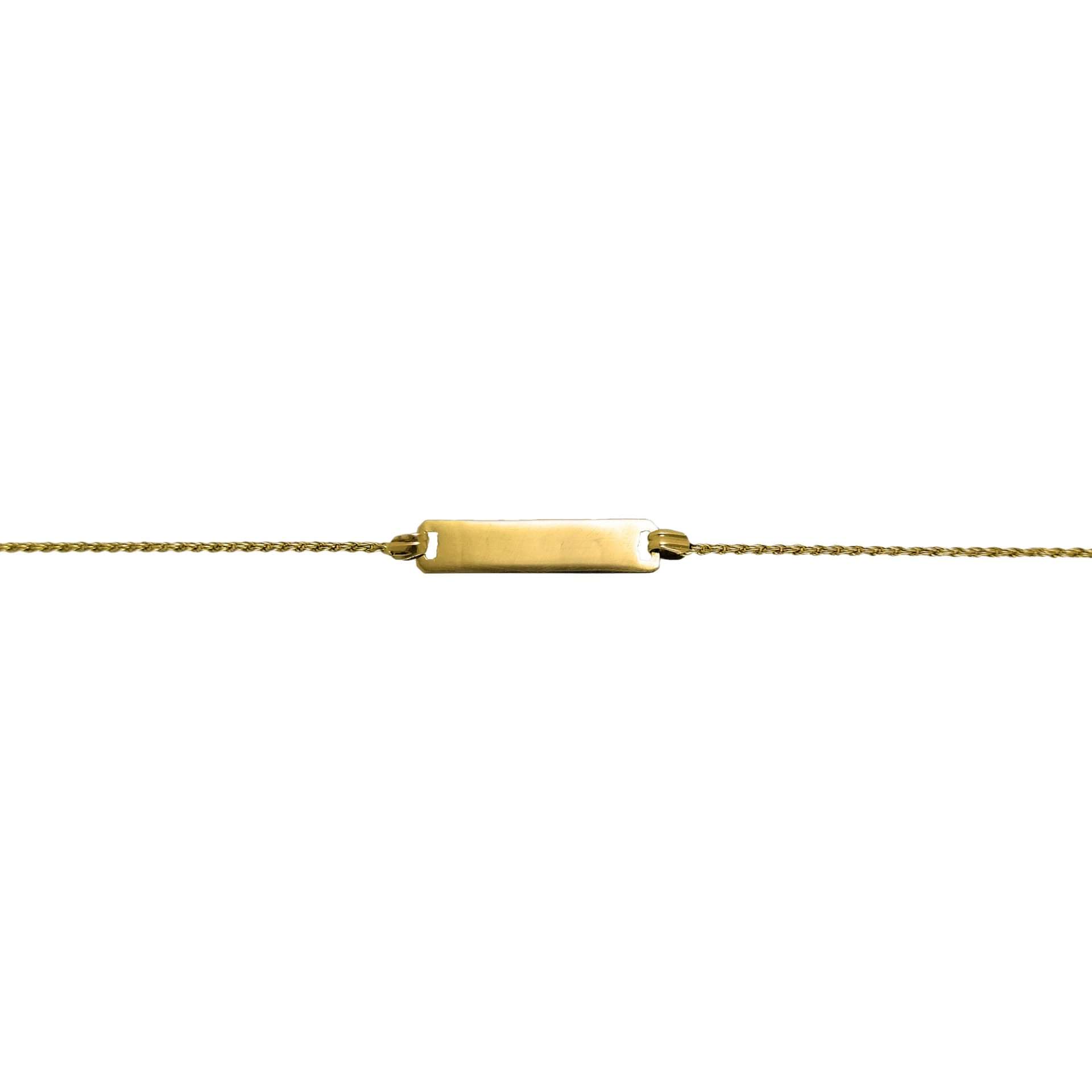 Pulsera identidad de oro amarillo italiano modelo piolita