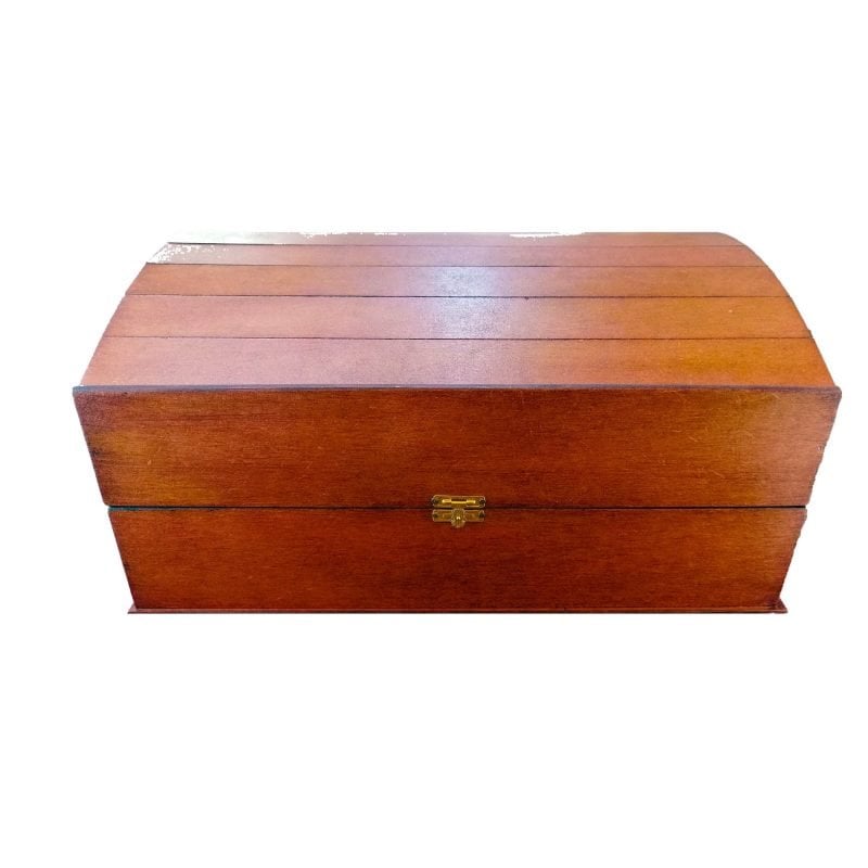 Cofre de madera para set de jarra, guampa y bombilla