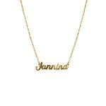 Collar de plata con nombre personalizado con dorado