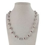 Collar de plata filigrana con bolitas de coral