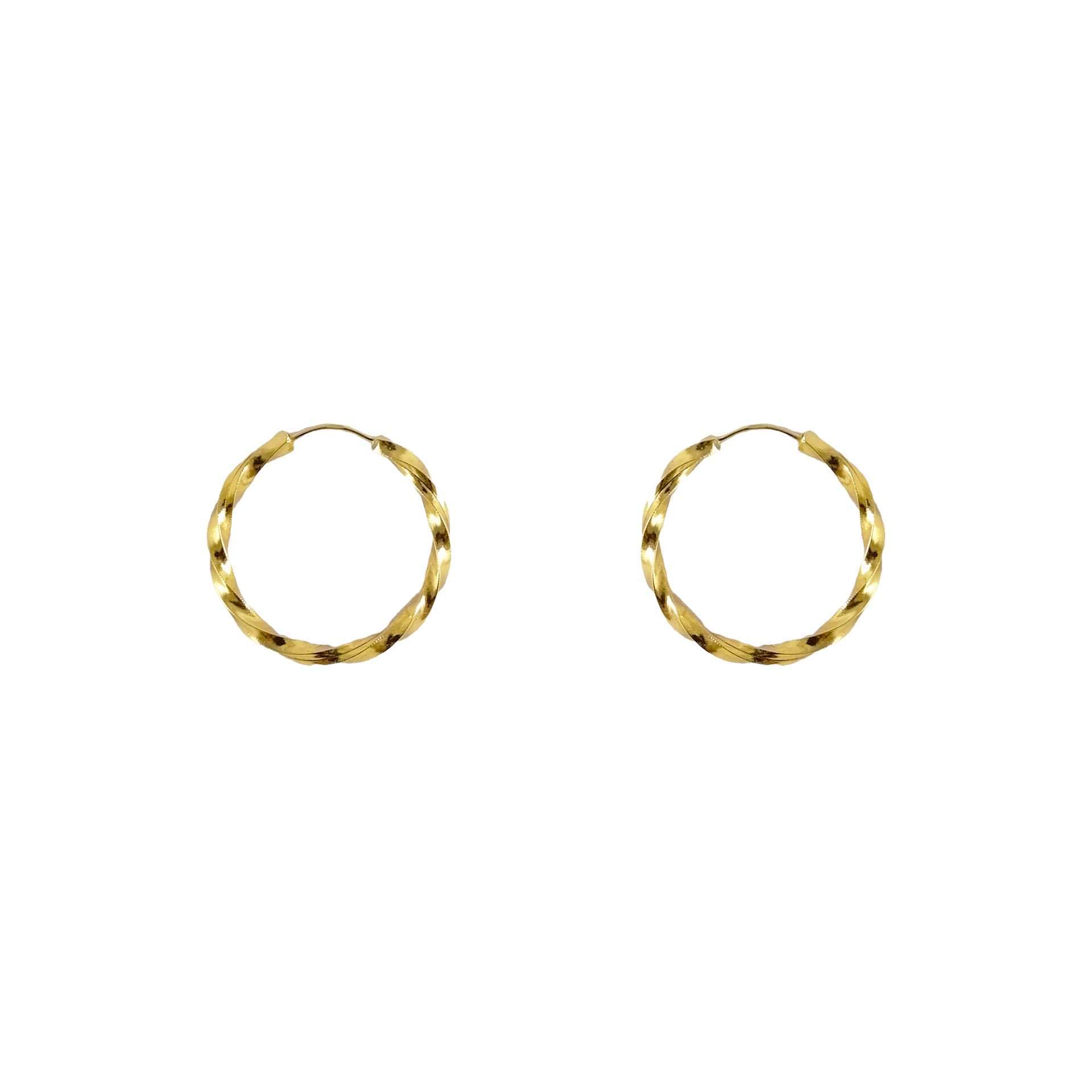 Aros argolla de oro amarillo nacional torneado - #25