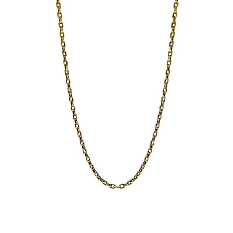 Cadena de oro amarillo nacional modelo rolo ovalado