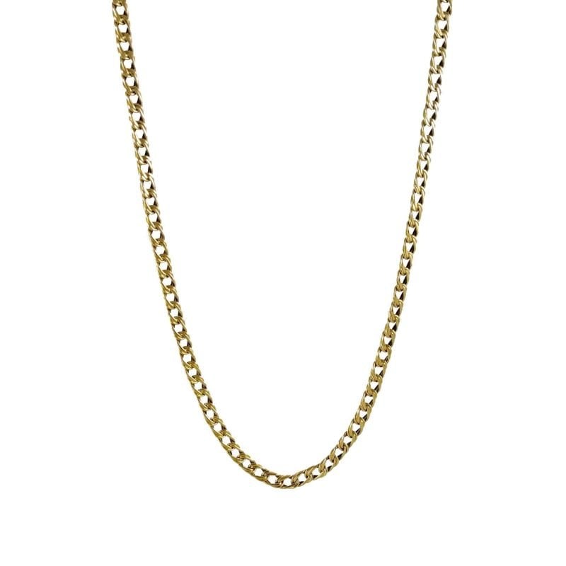 Cadena de oro amarillo nacional modelo grumet doble linea