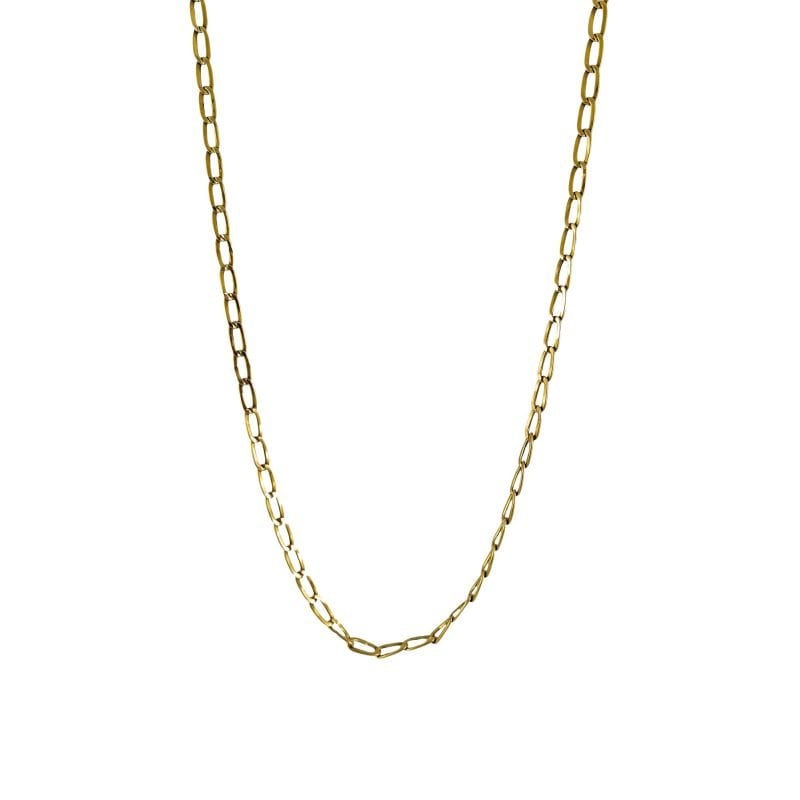 Cadena de oro amarillo nacional modelo eslabón simple