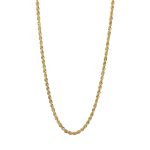 Cadena de oro amarillo italiano modelo piola con detalles brillosos