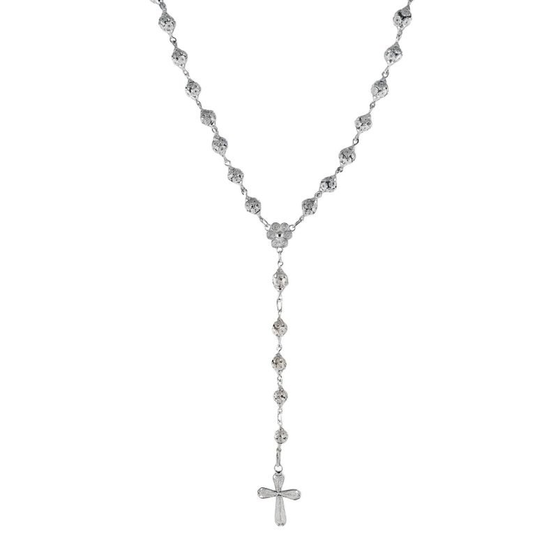 Rosario de plata filigrana