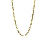 Cadena de oro amarillo italiano modelo figaro plano