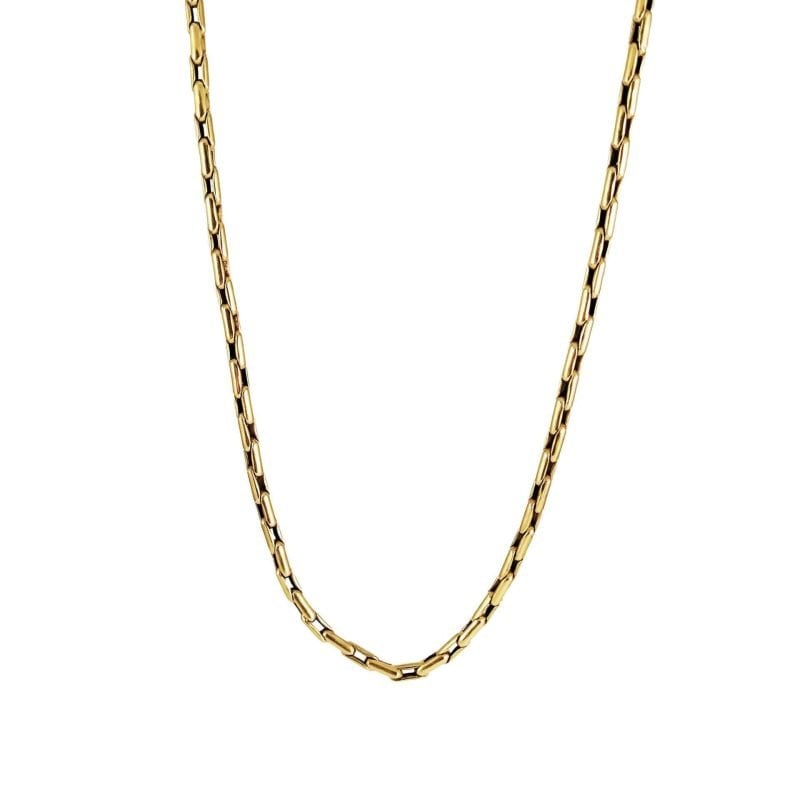 Cadena de oro amarillo nacional modelo tubito
