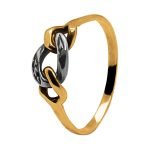 Anillo de oro combinado con detalles de eslabones