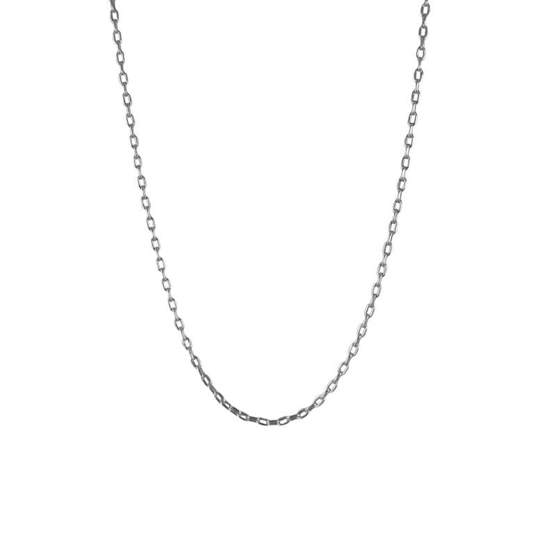 Cadena de plata nacional modelo rolo ovalado