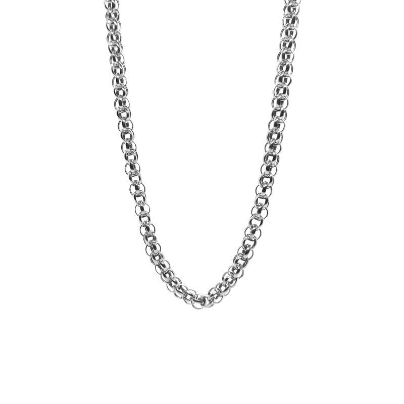 Cadena de plata nacional modelo roló cuadruple