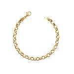 Pulsera de oro amarillo nacional modelo roló gruesa