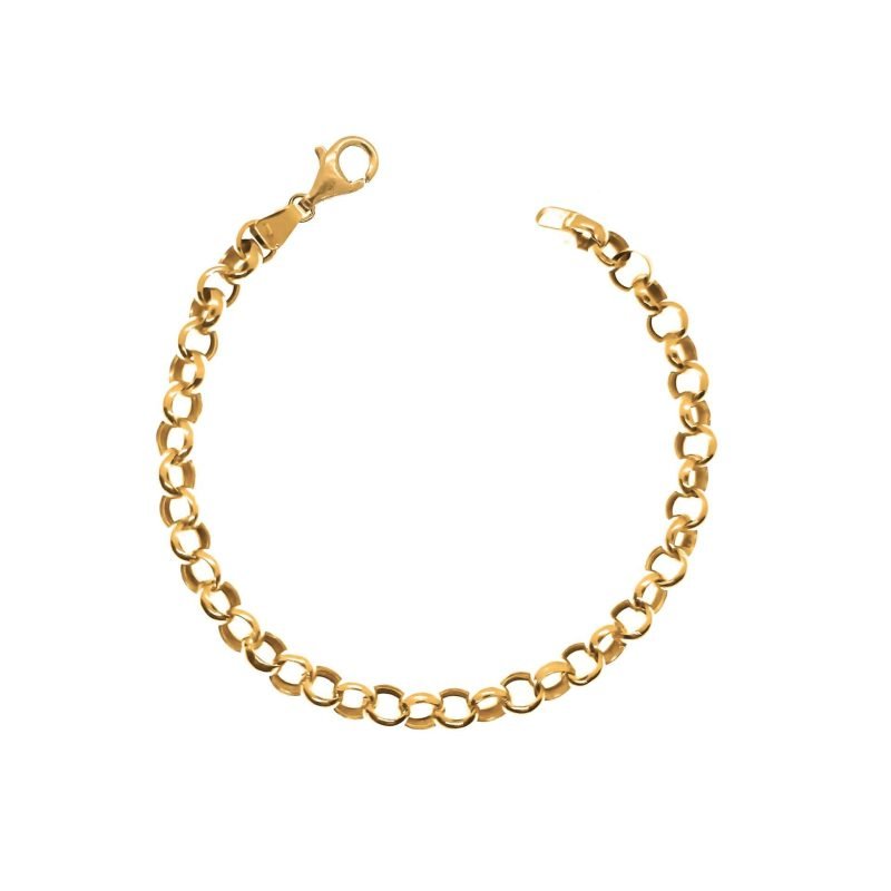 Pulsera de oro amarillo nacional modelo roló gruesa