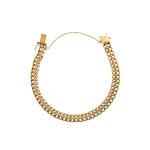 Pulsera de oro amarillo italiano modelo sadusa con seguro