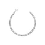 Pulsera de plata nacional modelo grumet mediano