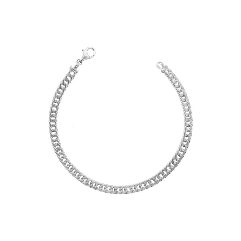 Pulsera de plata nacional modelo grumet mediano