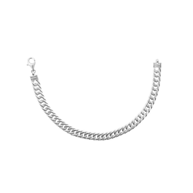Pulsera de plata nacional modelo grumet grueso
