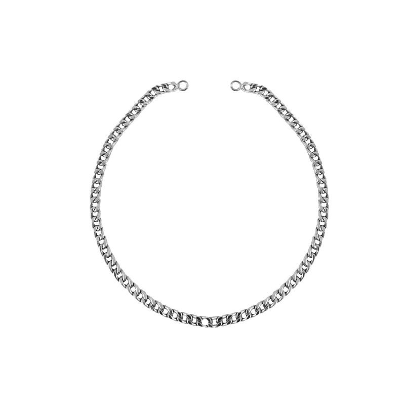 Pulsera de plata nacional modelo barbada larga