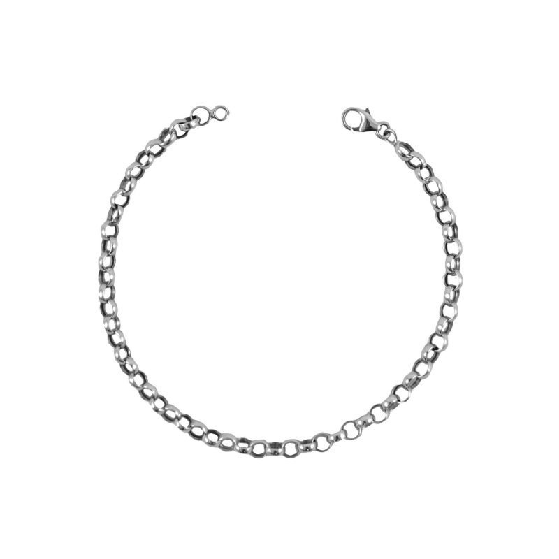 Pulsera de plata nacional modelo roló mediana