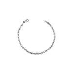 Pulsera de plata nacional modelo roló ovalado