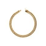 Pulsera de oro amarillo italiano modelo grumet con cierre caja