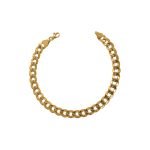 Pulsera de oro amarillo italiano modelo grumet grueso