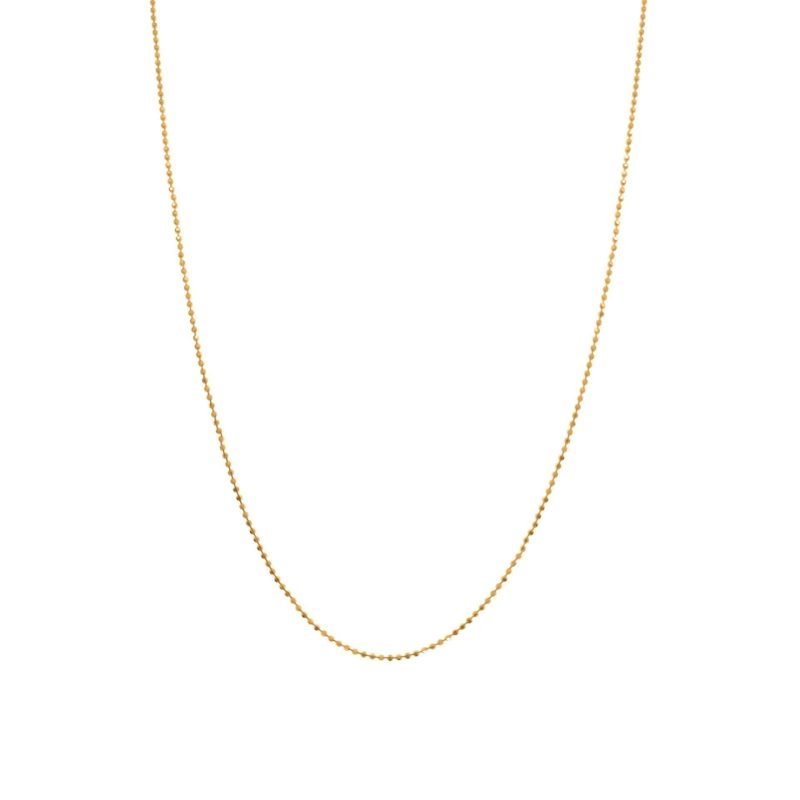 Cadena de oro amarillo italiano modelo bolitas finas